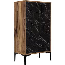 Hanah Home Babice 35x60 Svart/Valnöt Skoställ
