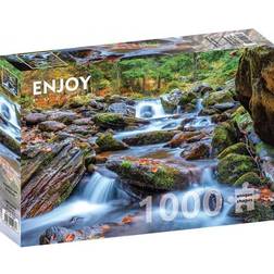 Enjoy Forest Stream in Autumn 1000 Pieces