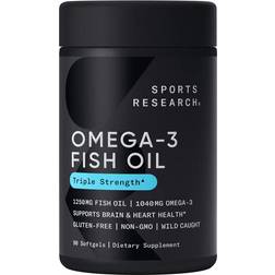 Sports Research Triple Strength Omega 3 Fish Oil 90 st