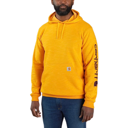 Carhartt Men's Loose Fit Midweight Logo Sleeve Graphic Hoodie - Solar Yellow Space
