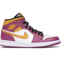 Nike Air Jordan 1 Mid Dia De Los Muertos GS - White/Fuchsia/Orange/Black