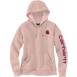 Carhartt Men's Loose Fit Midweight Logo Sleeve Graphic Hoodie - Ash Rose