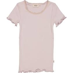 Wheat Kortærmet Blonde Rib T-shirt soft lilac