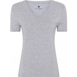 JBS of Denmark Bambu, T-shirt v-neck slim-fit Grå