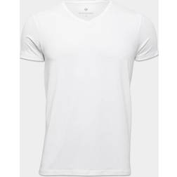 Bamboo Blend V-neck T-shirt - Hvit