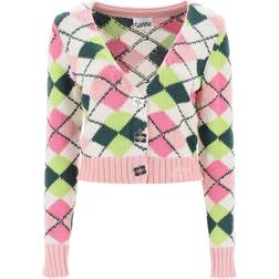 Ganni Graphic Cotton Vneck Dam