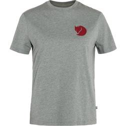 Fjällräven Women's Fox Boxy Logo Tee, L, Grey/Melange