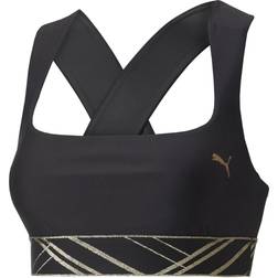 Puma Mid Impact Deco Glam Bra Black-deco Glam