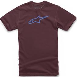 Alpinestars Ageless Mens Short Sleeve T-Shirt Maroon/Blue