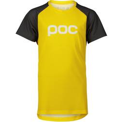 POC Kids' Essential MTB Tee, 150, Aventurine Yellow/Sylvanite Grey