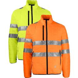 ProJob quiltet arbejdsjakke 6444, Hi-Vis Orange/Sort