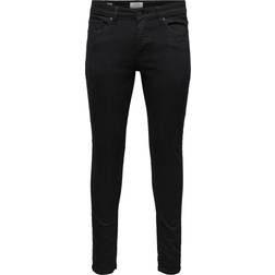 Only & Sons Warp Life Skinny Black Jeans