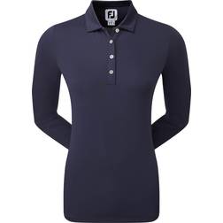 FootJoy Sun Protection Jersey Knit Dame Poloshirt Langærmet Navy