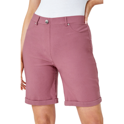 Roman Turn Up Stretch Shorts - Biscuit