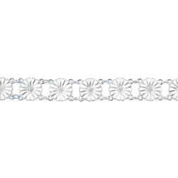 Lund Copenhagen marguerit armbånd sølv/hvid 901011-H