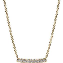 Pandora Timeless Single Row Bar Collier Necklace - Gold/Transparent