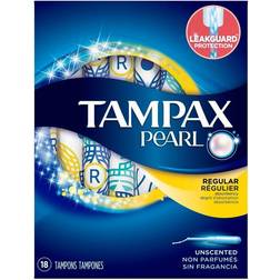 Tampax Pearl Regular Fragrance Free 18-pack