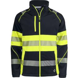 ProJob softshelljacka 6443, Hi-vis Gul/Svart