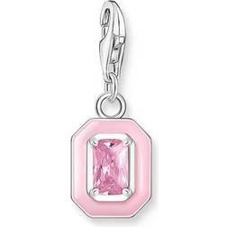 Thomas Sabo Charm-hängsmycke rosa sten silver