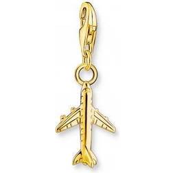 Thomas Sabo Gold Plated Aeroplane Charm