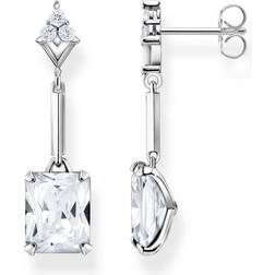 Thomas Sabo Sterling Silver White Stone Earrings H2177-051-14
