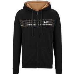 HUGO BOSS Cotton Terry Hooded Jacket - Black