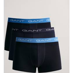 Gant 3P Cotton Trunks - Svart/Blå Bomull