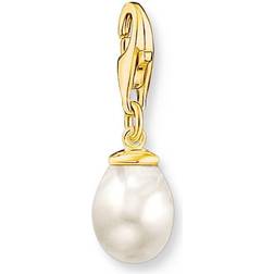 Thomas Sabo Gold Plated Freshwater Pearl Drop Charm