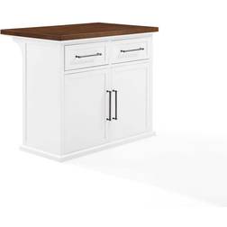 Crosley Bartlett KF30091WA-WH Top Kitchen Island Storage Cabinet