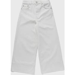 Ganni White Denim Cropped Jeans White