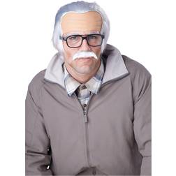 California Costumes Rude grandpa wig and mustache