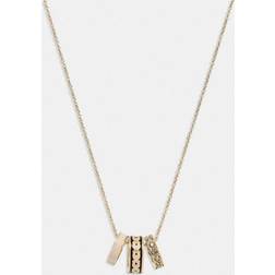 Coach Gold-Plated, Enamel and Crystal Necklace