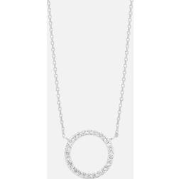 Estella Bartlett Circle Cubic Zirconia Silver-Plated Necklace
