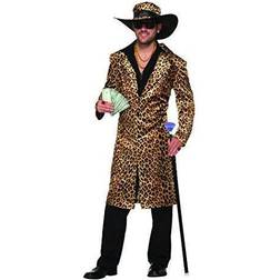 Forum Funky leopard pimp jacket hat men's costumes