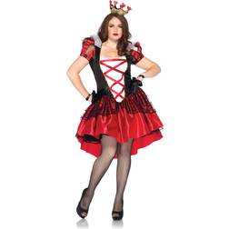 Leg Avenue Plus Women's Royal Queen Costume Black/Red/White 5X