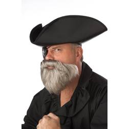 Gray Captain Beard and Stache Set Adult Halloween Accessory