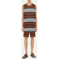 Burberry Brown Striped Shorts