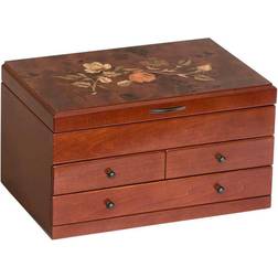 Mele & Co 00798s17 fairhaven wooden jewelry box walnut