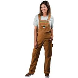 Liberty Women's Washed Bib Overalls - Brown Duck