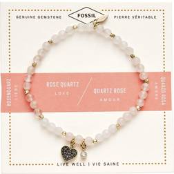 Fossil Georgia Rose Quartz Bracelet Gold-Tone Gold-Tone