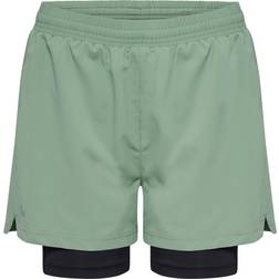 Newline hummel 2-i-1 løbeshorts nwlDALLAS Grøn Dame