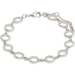 Pilgrim Rogue Recycled Crystal Halo Bracelet Silverplated Dam Kedjearmband Utan Hänge One
