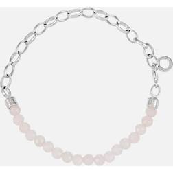 Thomas Sabo Charm-armband Med Rosenkvarts-beads Och Länkar