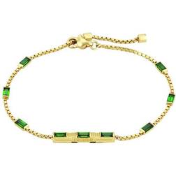 Gucci Link To Love 18ct Yellow Gold Green Tourmaline Bracelet