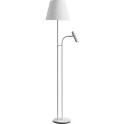 Belid Slender vitstruktur/mässing Golvlampa