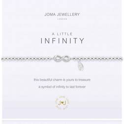 Joma Jewellery Leather Infinity Bracelet Silver