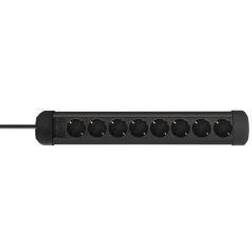 Deltaco Outlet 8xCEE 7/3 outlets, 1xCEE 7/7, 3m cable, black