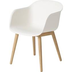 Muuto Fiber White/Oak Fåtölj 77cm