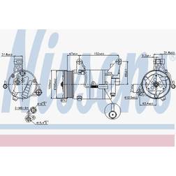 NISSENS Kompressor, klimatanläggning 5707286358492