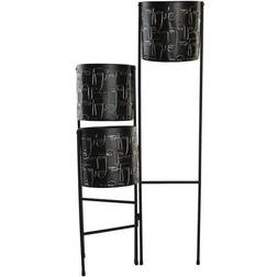 Dkd Home Decor Urtepotte Sort Gylden Metal Ansigt 22 Krukke